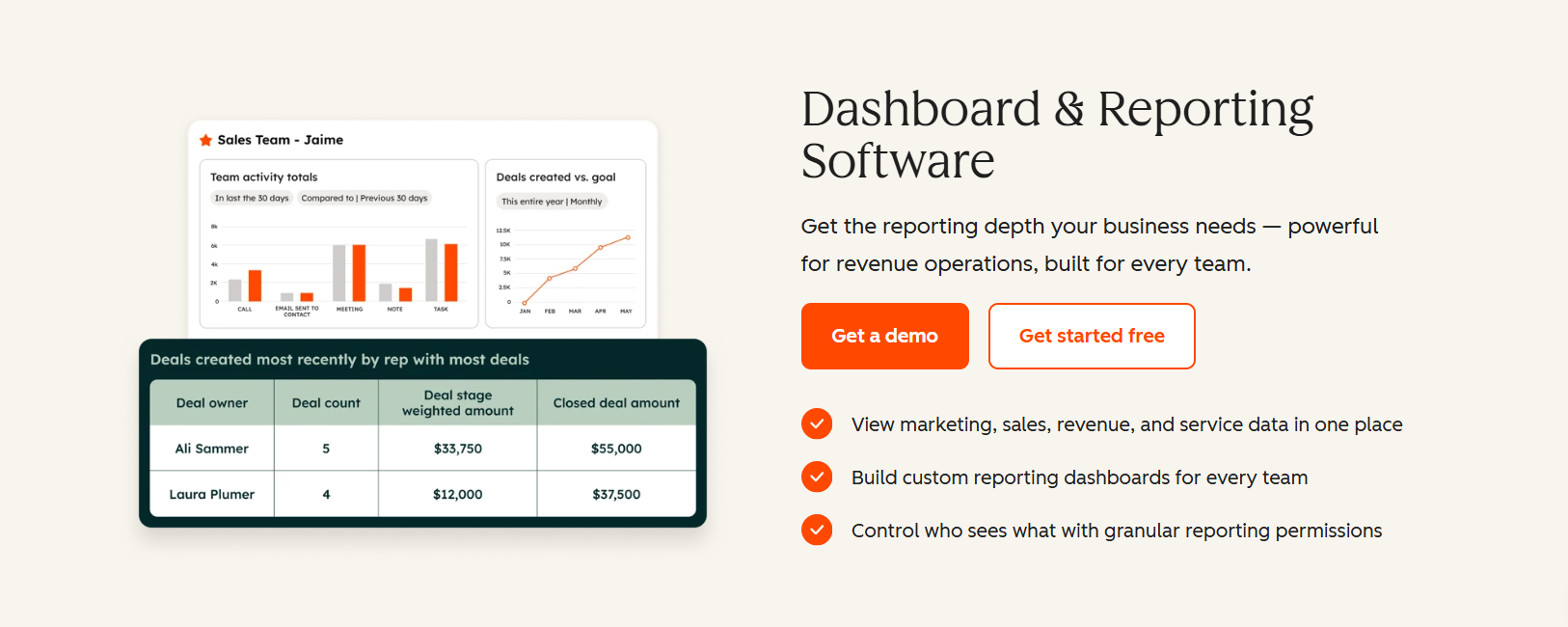 hubspot reports and analysis
